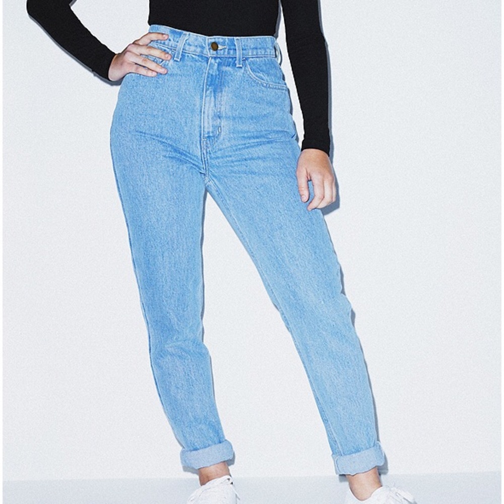 American Apparel High Waist Jean, Light wash, 29